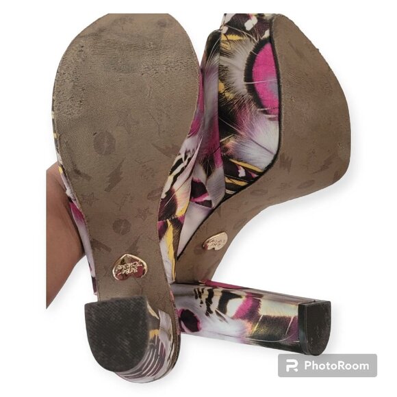 Betsey Johnson Mystifyy Mulit Color Platform Heel Size 10 - Picture 4 of 5